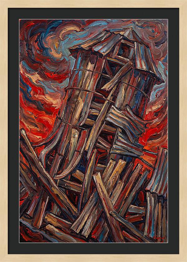 Barn Silo Amidst Turmoil