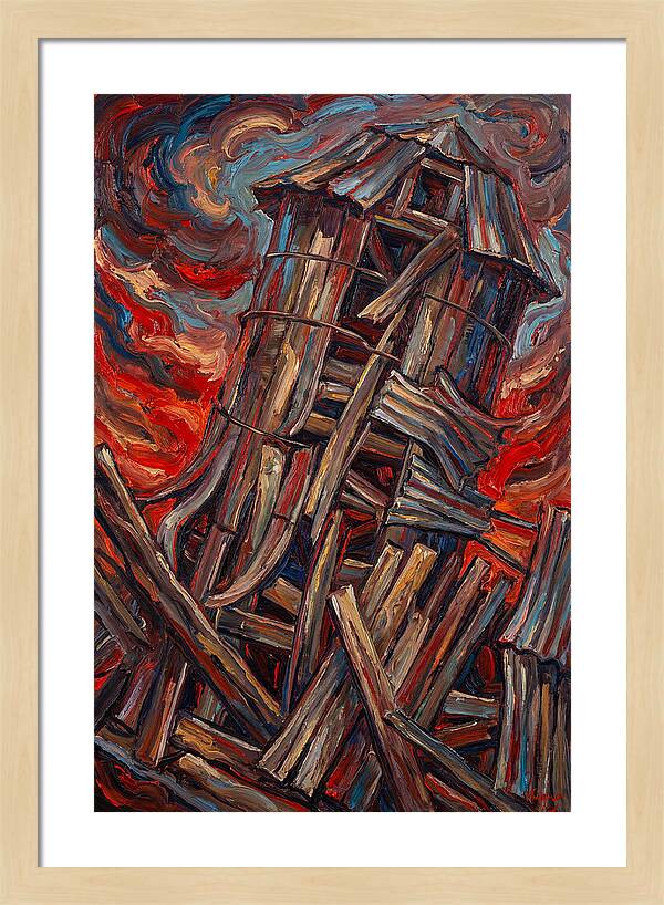 Barn Silo Amidst Turmoil