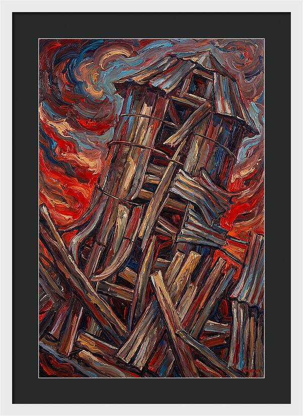 Barn Silo Amidst Turmoil