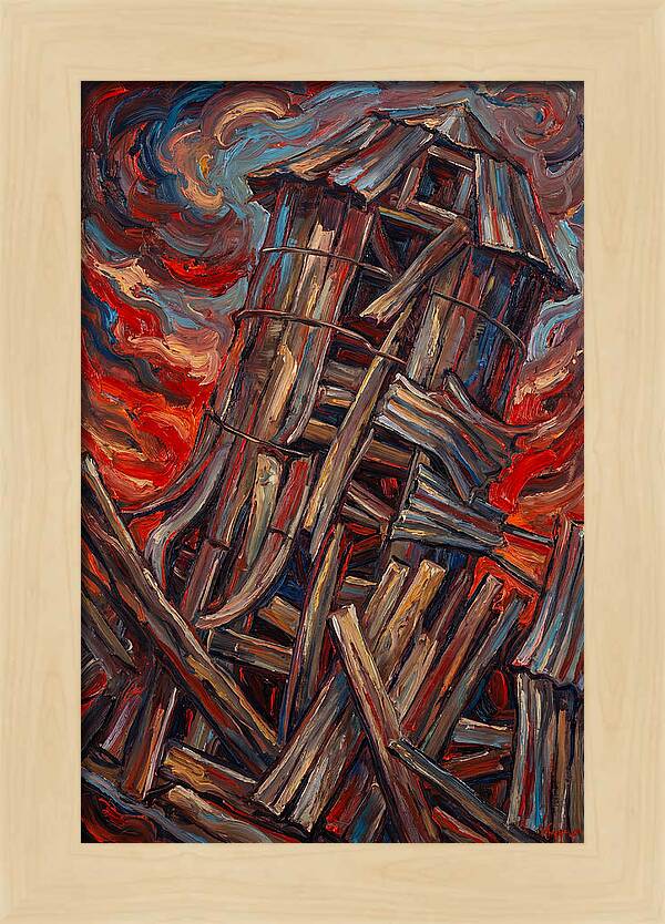 Barn Silo Amidst Turmoil