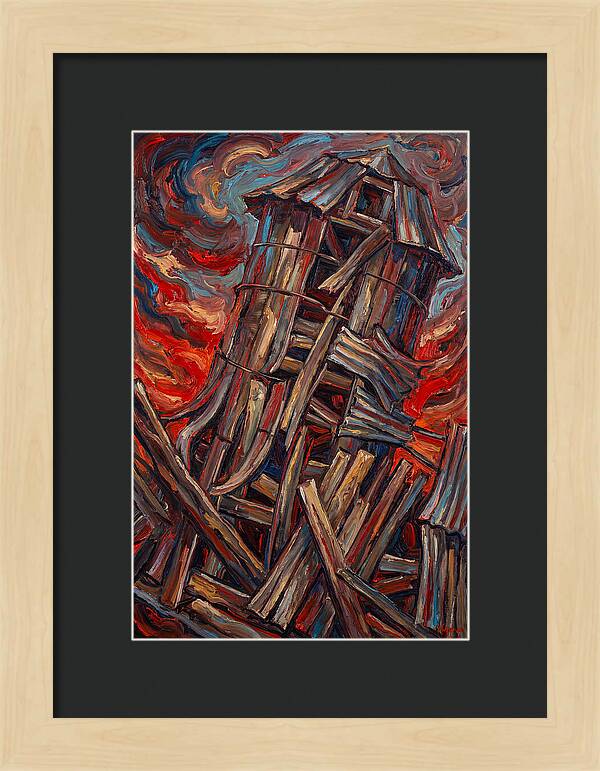 Barn Silo Amidst Turmoil