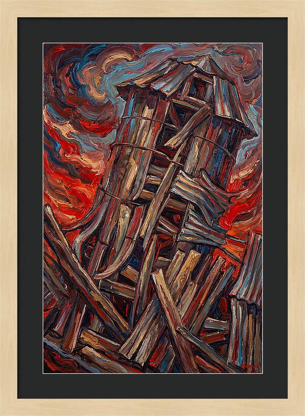 Barn Silo Amidst Turmoil