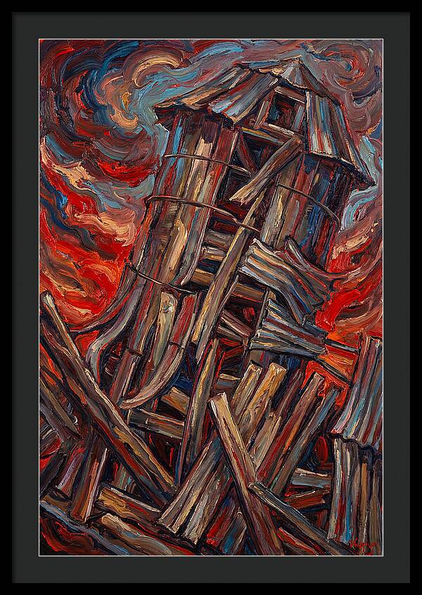 Barn Silo Amidst Turmoil
