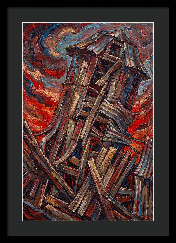 Barn Silo Amidst Turmoil
