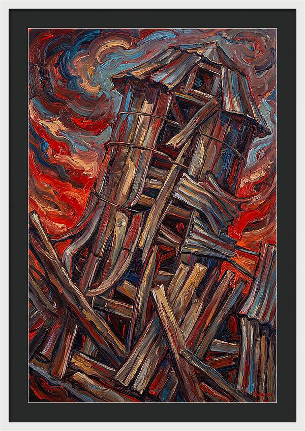 Barn Silo Amidst Turmoil