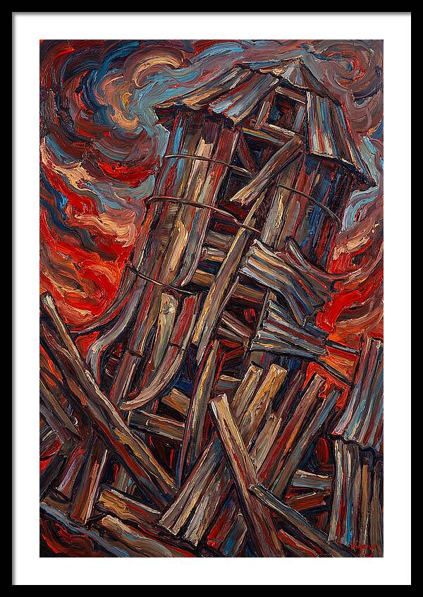 Barn Silo Amidst Turmoil