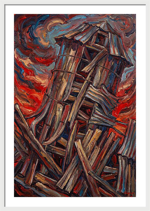 Barn Silo Amidst Turmoil