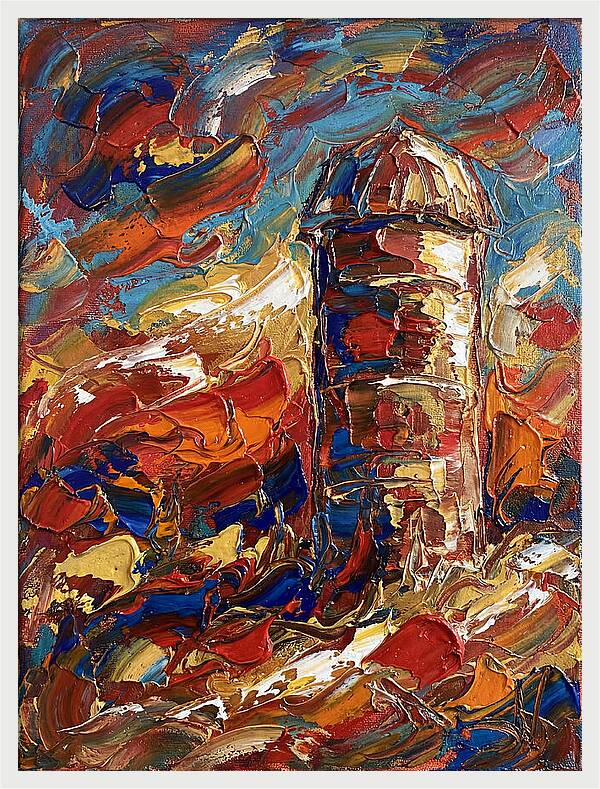 Barn Silo In Vibrant Colors