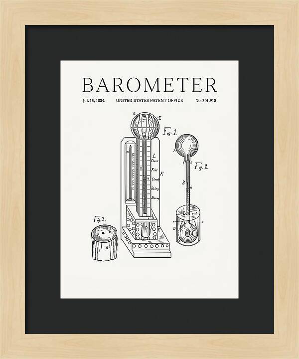 Barometer Minimalist Patent Us301910