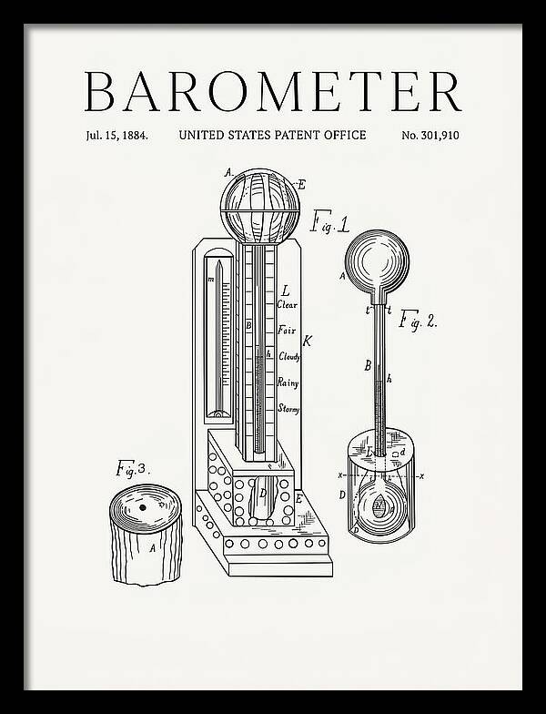 Barometer Minimalist Patent Us301910