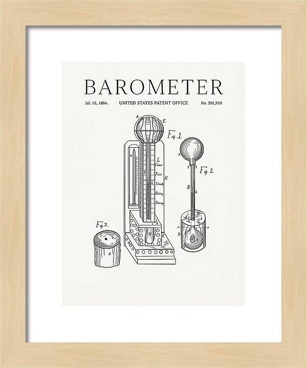 Barometer Minimalist Patent Us301910