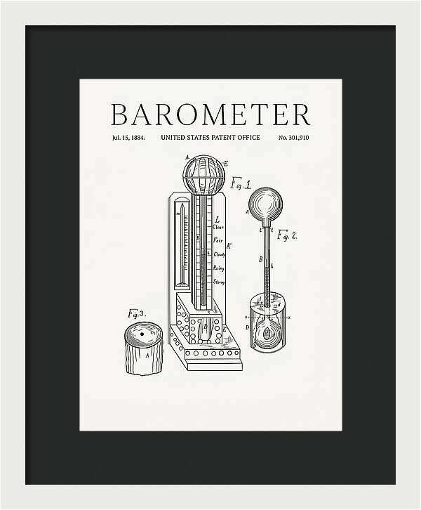 Barometer Minimalist Patent Us301910