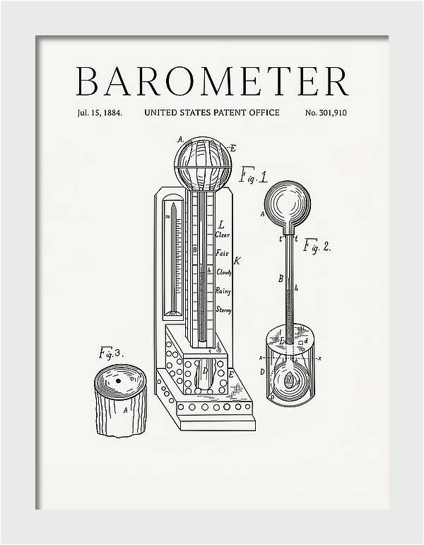 Barometer Minimalist Patent Us301910