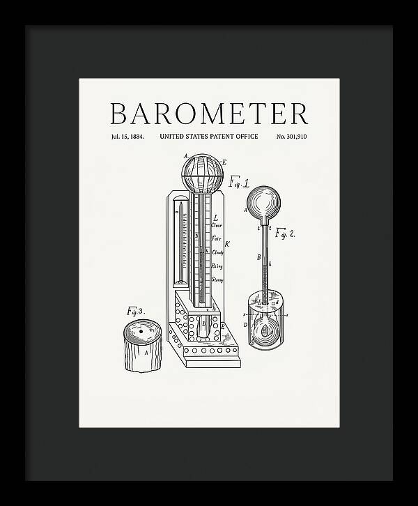 Barometer Minimalist Patent Us301910