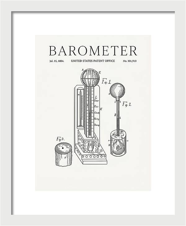 Barometer Minimalist Patent Us301910