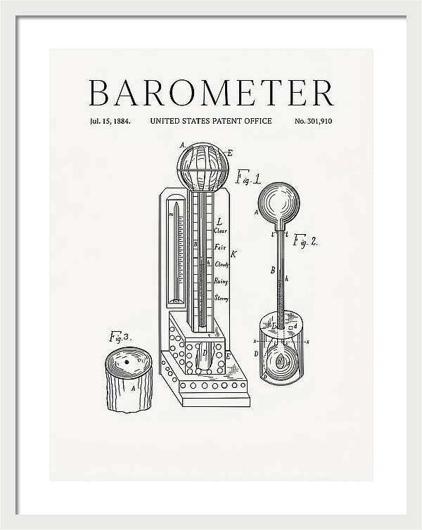 Barometer Minimalist Patent Us301910