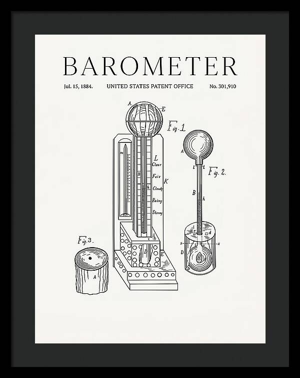 Barometer Minimalist Patent Us301910