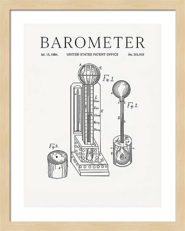 Barometer Minimalist Patent Us301910