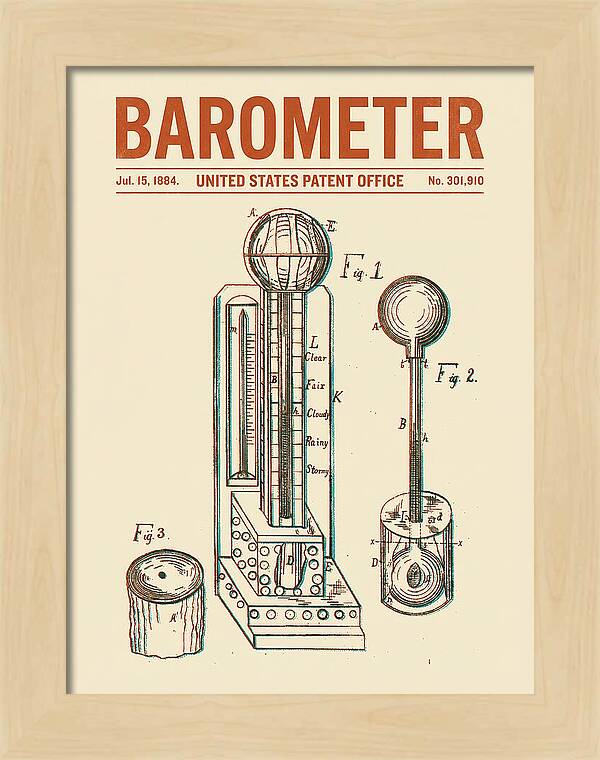 Barometer Retro Patent Us301910