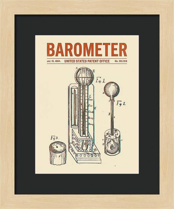 Barometer Retro Patent Us301910
