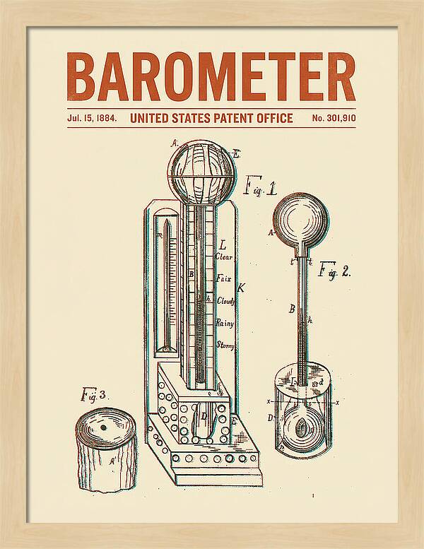 Barometer Retro Patent Us301910