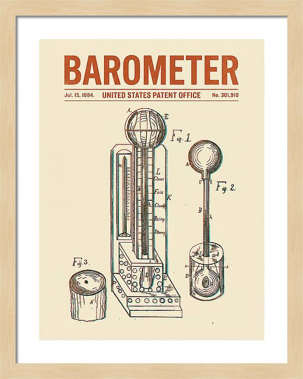 Barometer Retro Patent Us301910