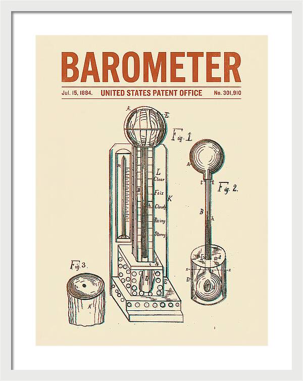 Barometer Retro Patent Us301910