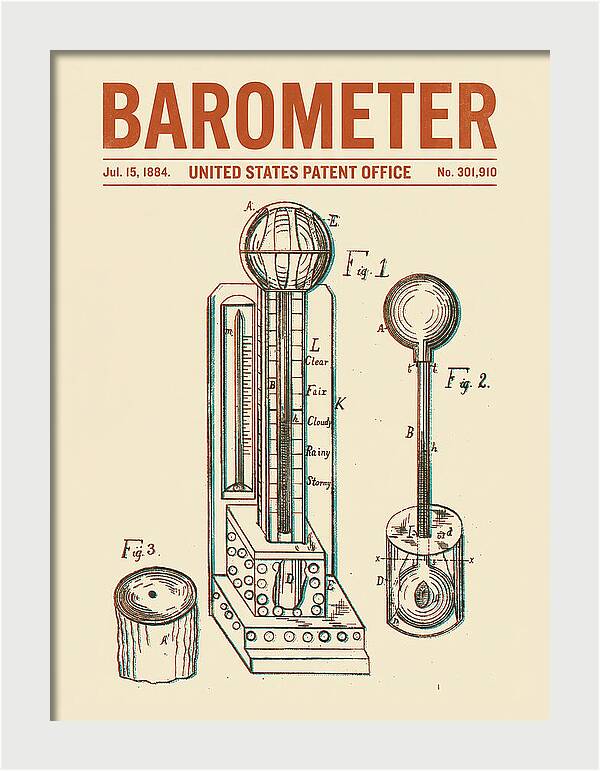 Barometer Retro Patent Us301910