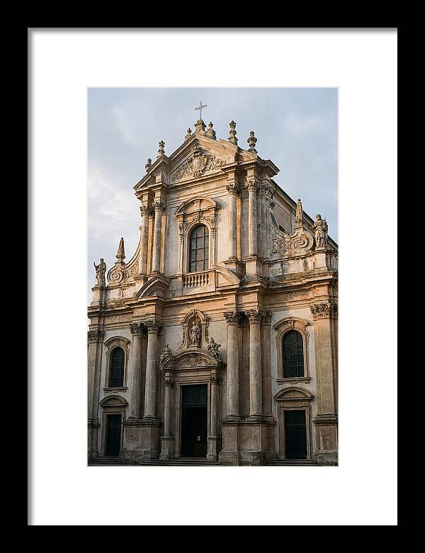 Baroque Church Facade In Warm Light