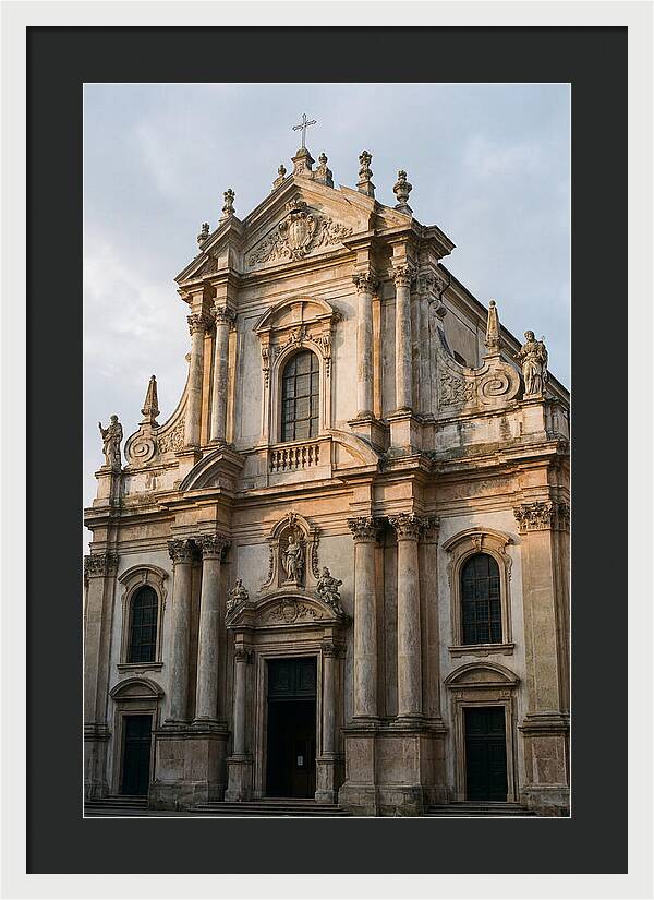 Baroque Church Facade In Warm Light