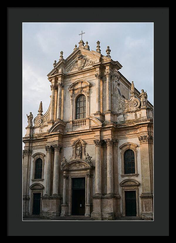 Baroque Church Facade In Warm Light