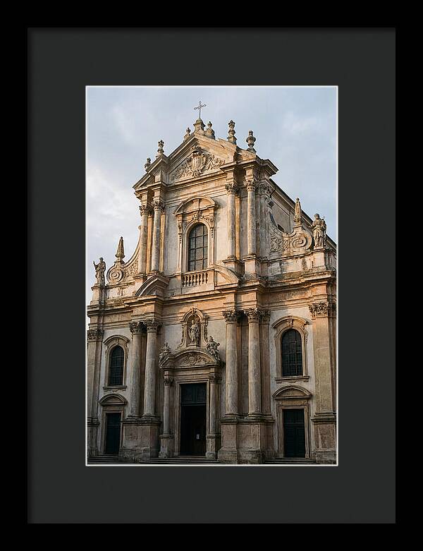 Baroque Church Facade In Warm Light
