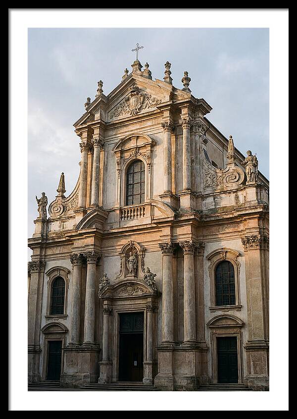 Baroque Church Facade In Warm Light