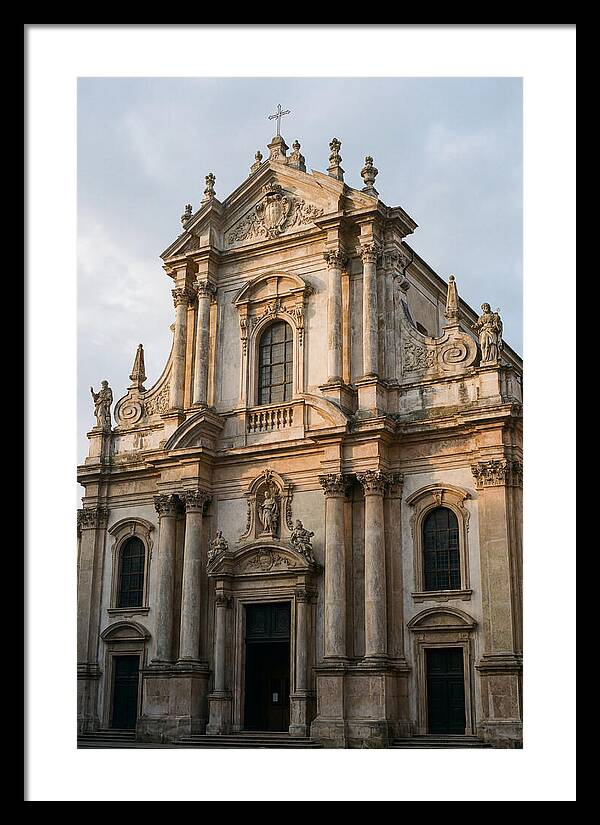 Baroque Church Facade In Warm Light