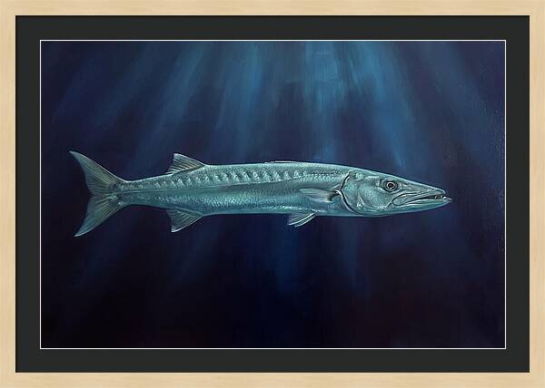 Barracuda Swimming In Depths