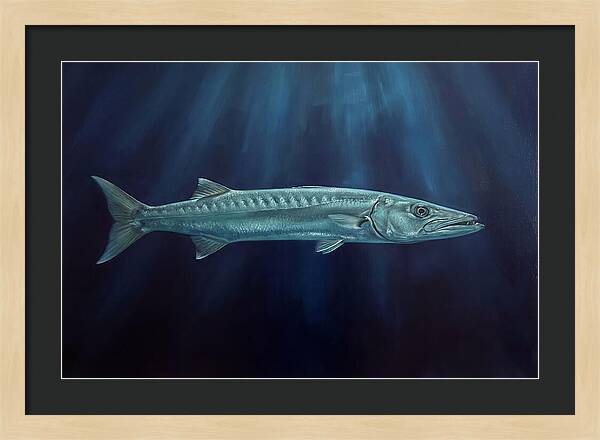 Barracuda Swimming In Depths