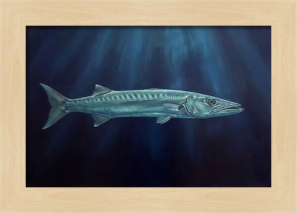 Barracuda Swimming In Depths