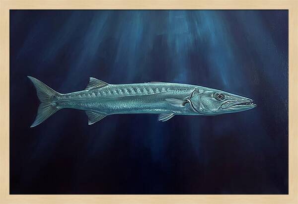 Barracuda Swimming In Depths