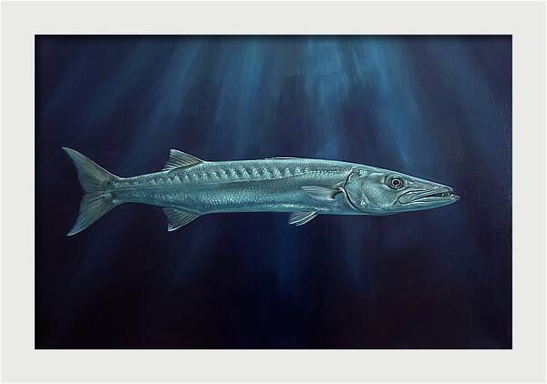 Barracuda Swimming In Depths