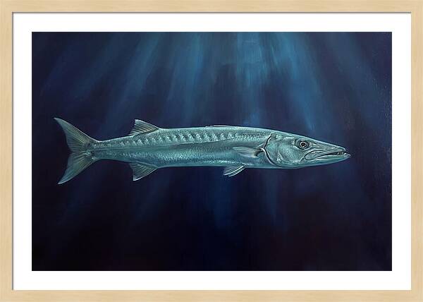 Barracuda Swimming In Depths