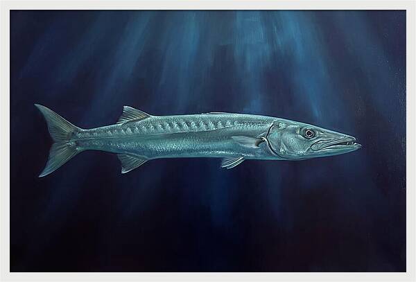 Barracuda Swimming In Depths