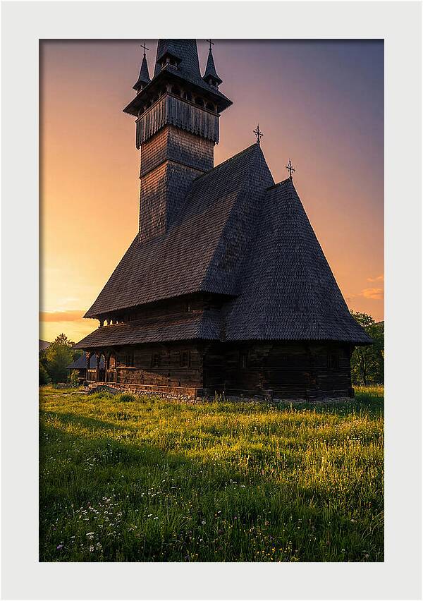 Barsana Monastery At Golden Hour