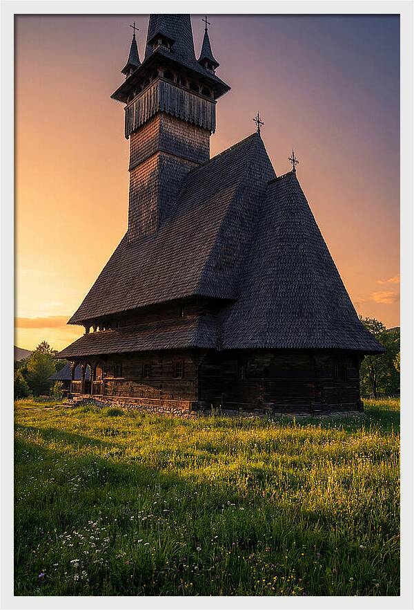 Barsana Monastery At Golden Hour