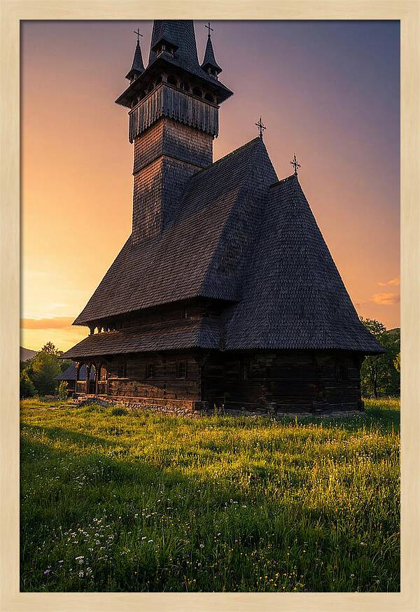 Barsana Monastery At Golden Hour
