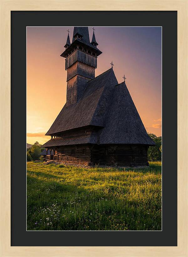 Barsana Monastery At Golden Hour