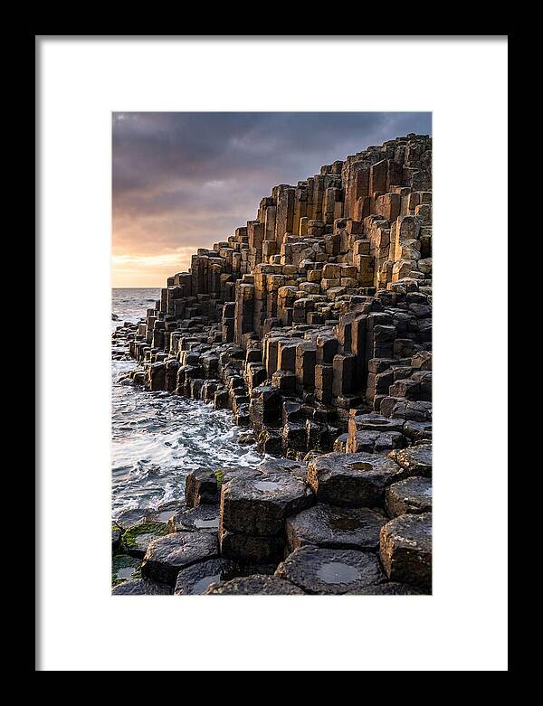Basalt Columns At Sunset