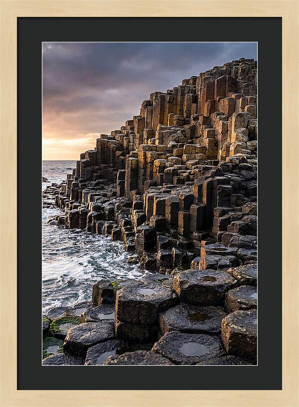 Basalt Columns At Sunset