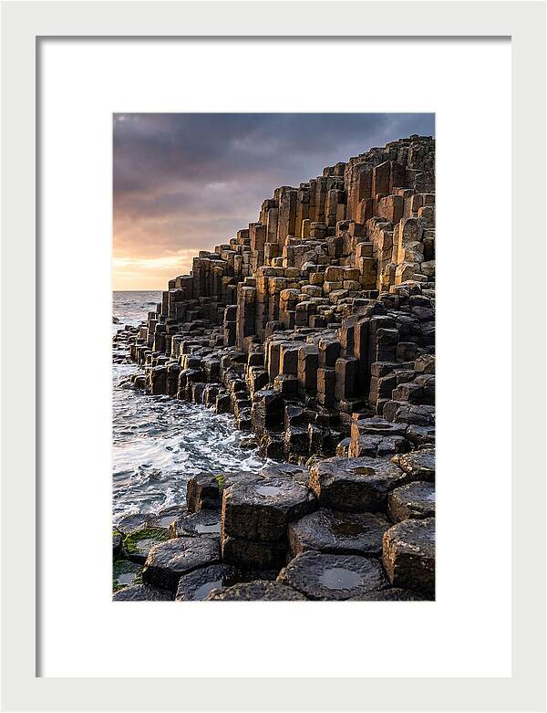 Basalt Columns At Sunset