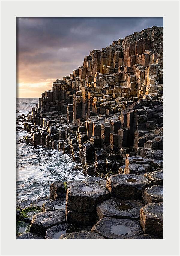 Basalt Columns At Sunset