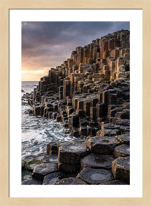 Basalt Columns At Sunset